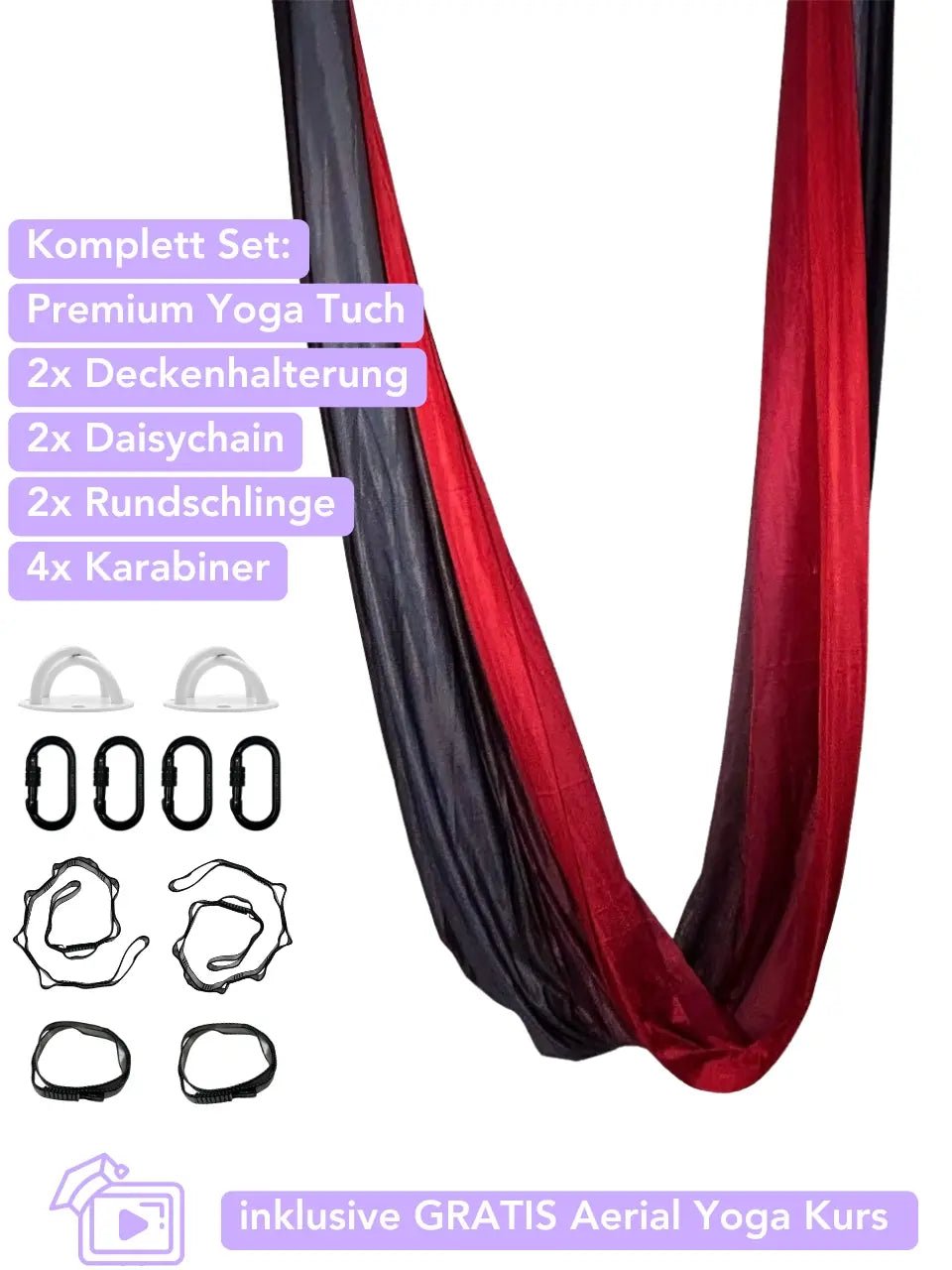 Aerial Yoga Set - ember - luftseide® deine Aerial Marke - Aerial Yoga Set - luftseide®