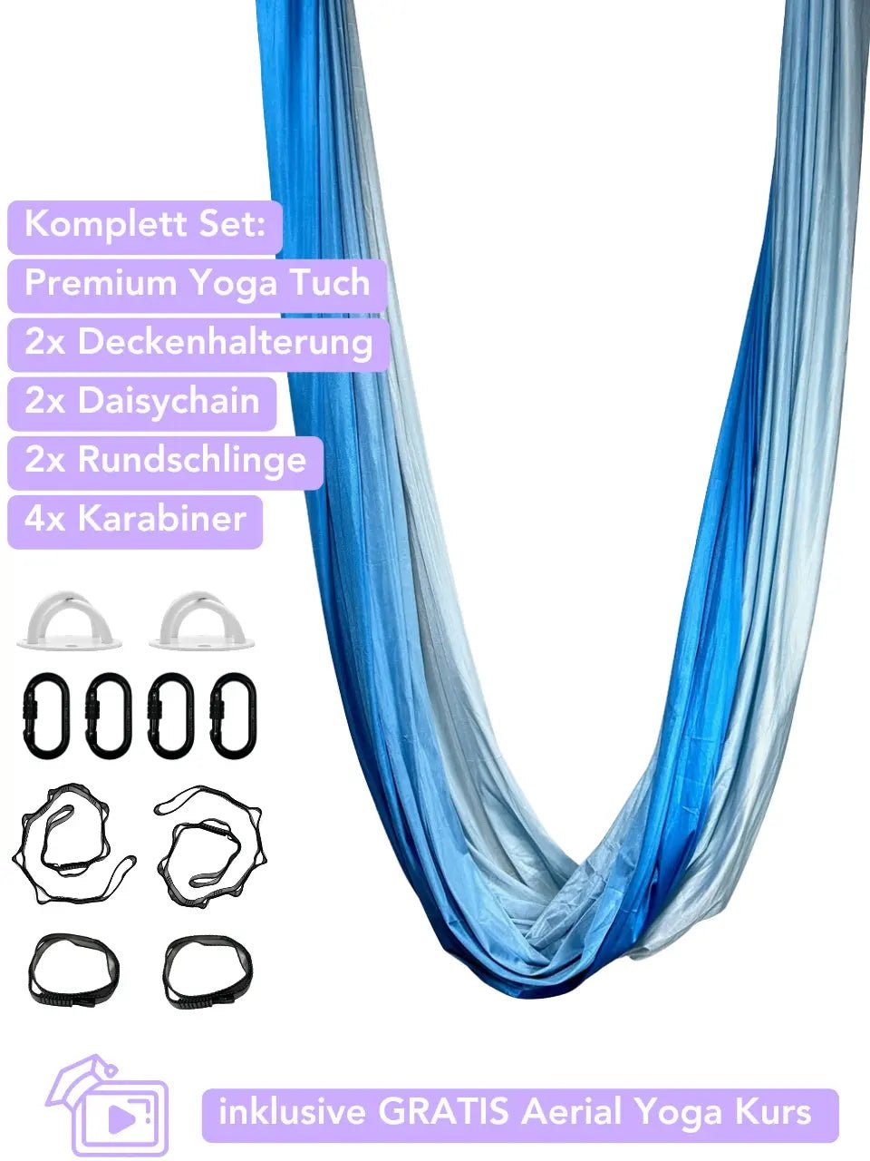 Aerial Yoga Set - ocean - luftseide® deine Aerial Marke - Aerial Yoga Set - luftseide®