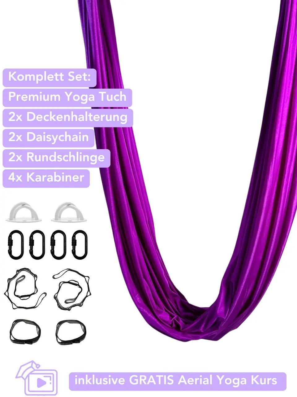 Aerial Yoga Set - orchidee - luftseide® deine Aerial Marke - Aerial Yoga Set - luftseide®