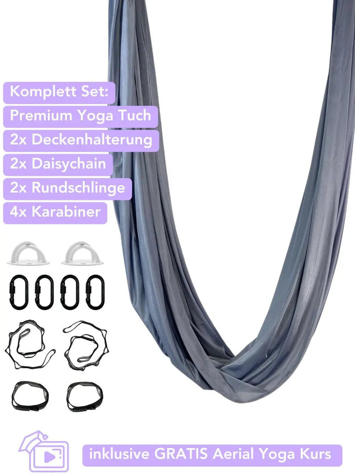 Aerial Yoga Set - silber - luftseide® deine Aerial Marke - Aerial Yoga Set - luftseide®