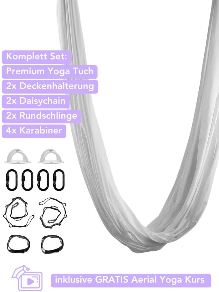 Aerial Yoga Set - weiß - luftseide® deine Aerial Marke - Aerial Yoga Set - luftseide®