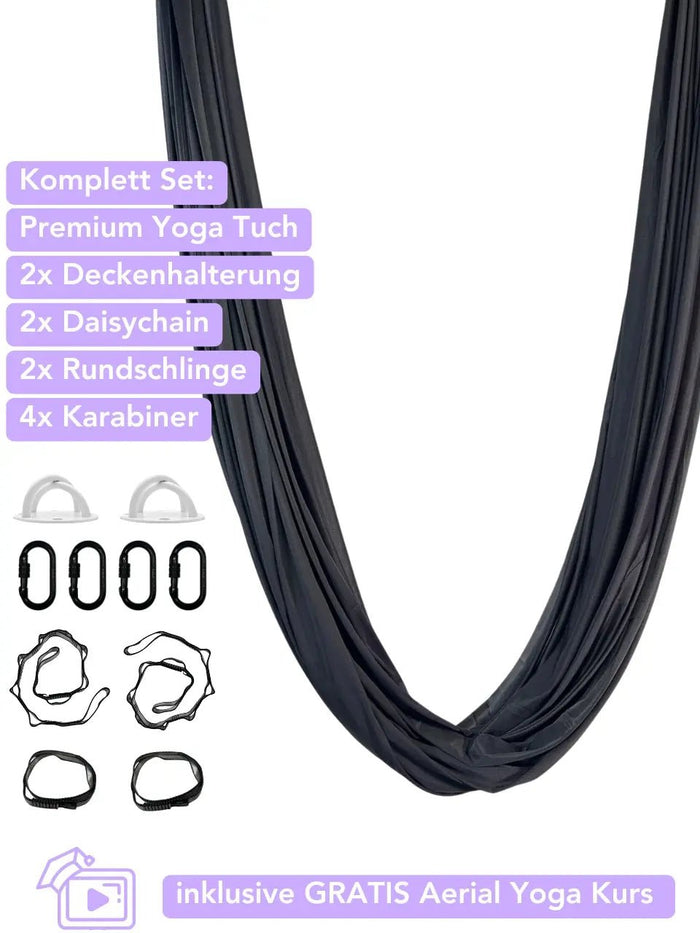 Aerial Yoga Set - anthrazit - luftseide® deine Aerial Marke - Aerial Yoga Set - luftseide®