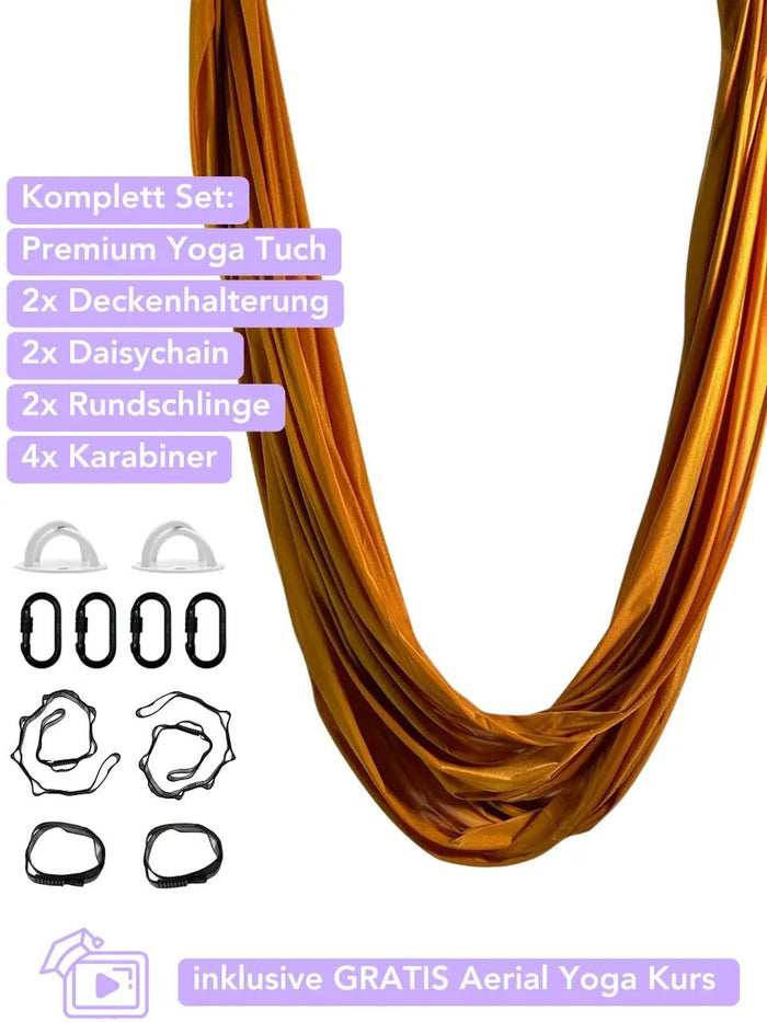 Aerial Yoga Set - gold - luftseide® deine Aerial Marke - Aerial Yoga Set - luftseide®