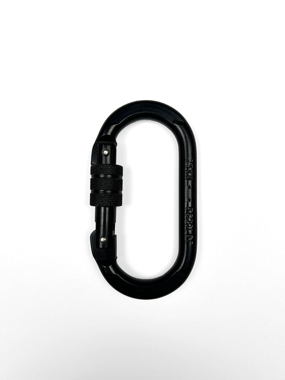 O-Karabiner aus Stahl - schwarz