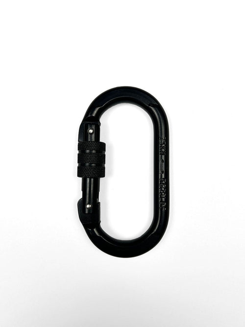 O-Karabiner aus Stahl - schwarz