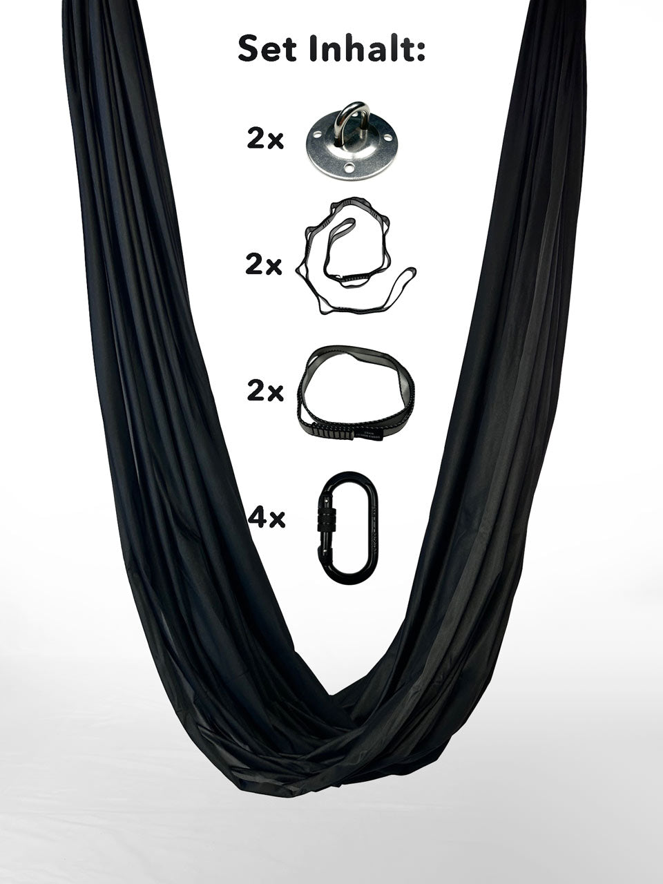 luftseide® Aerial Yoga Set - schwarz