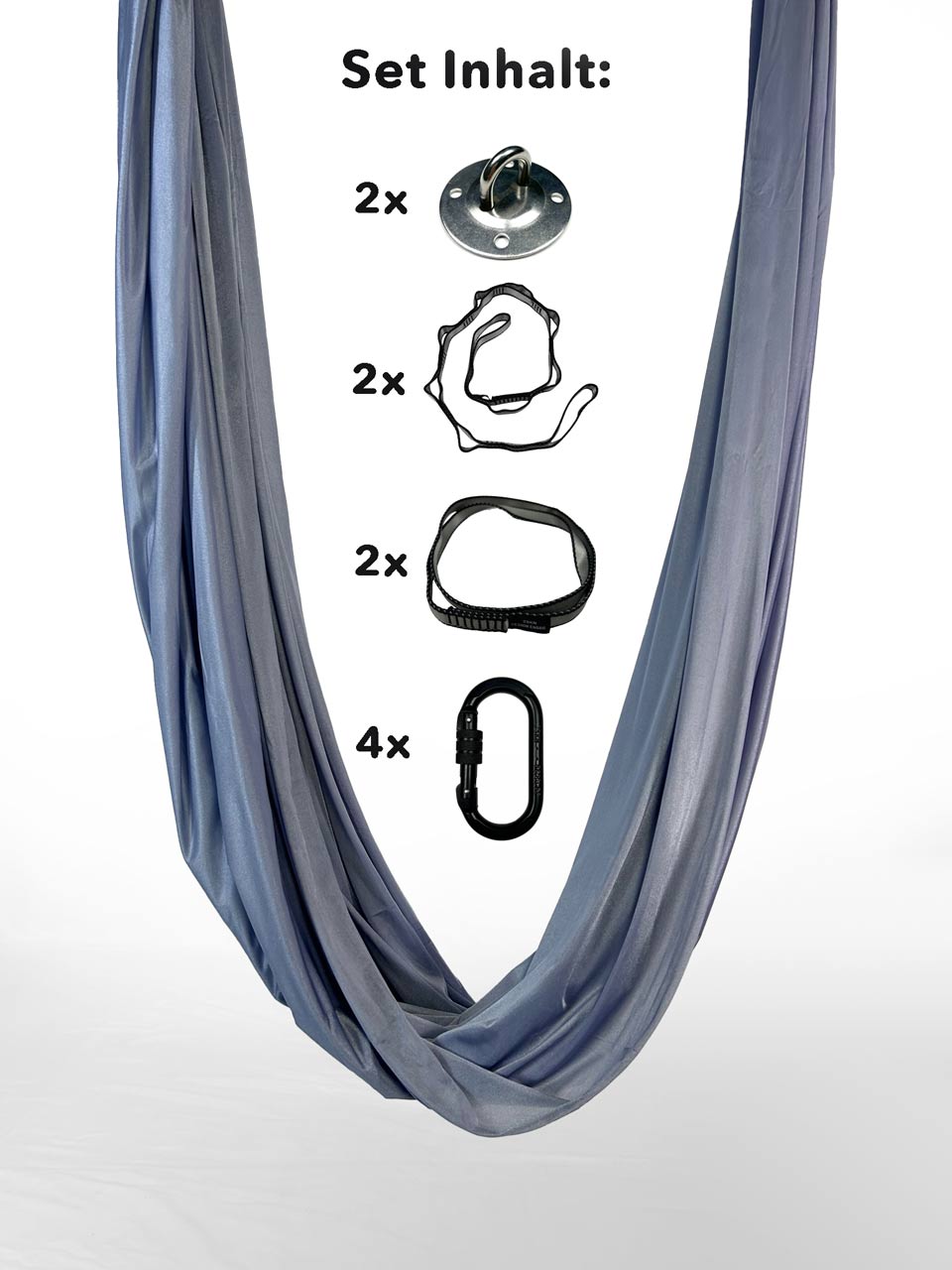 luftseide® Aerial Yoga Set - silber