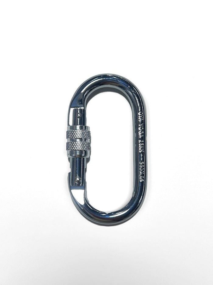 luftseide® O - Karabiner aus Stahl - chrom - luftseide® deine Aerial Marke - Aerial Zubehör - luftseide®