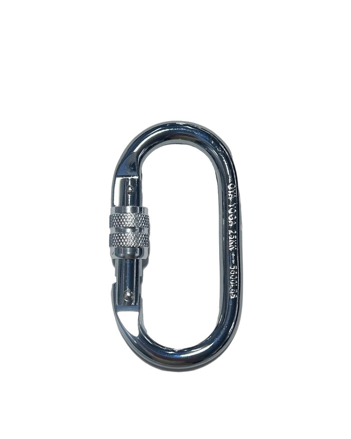 O-Karabiner aus Stahl - chrom