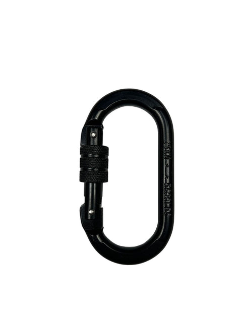 O-Karabiner aus Stahl - schwarz