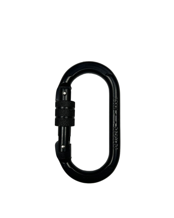 O-Karabiner aus Stahl - schwarz