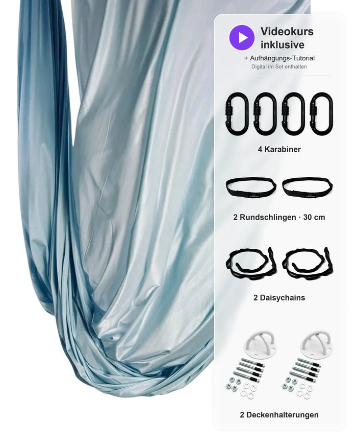 Aerial Yoga Set - pastellblau