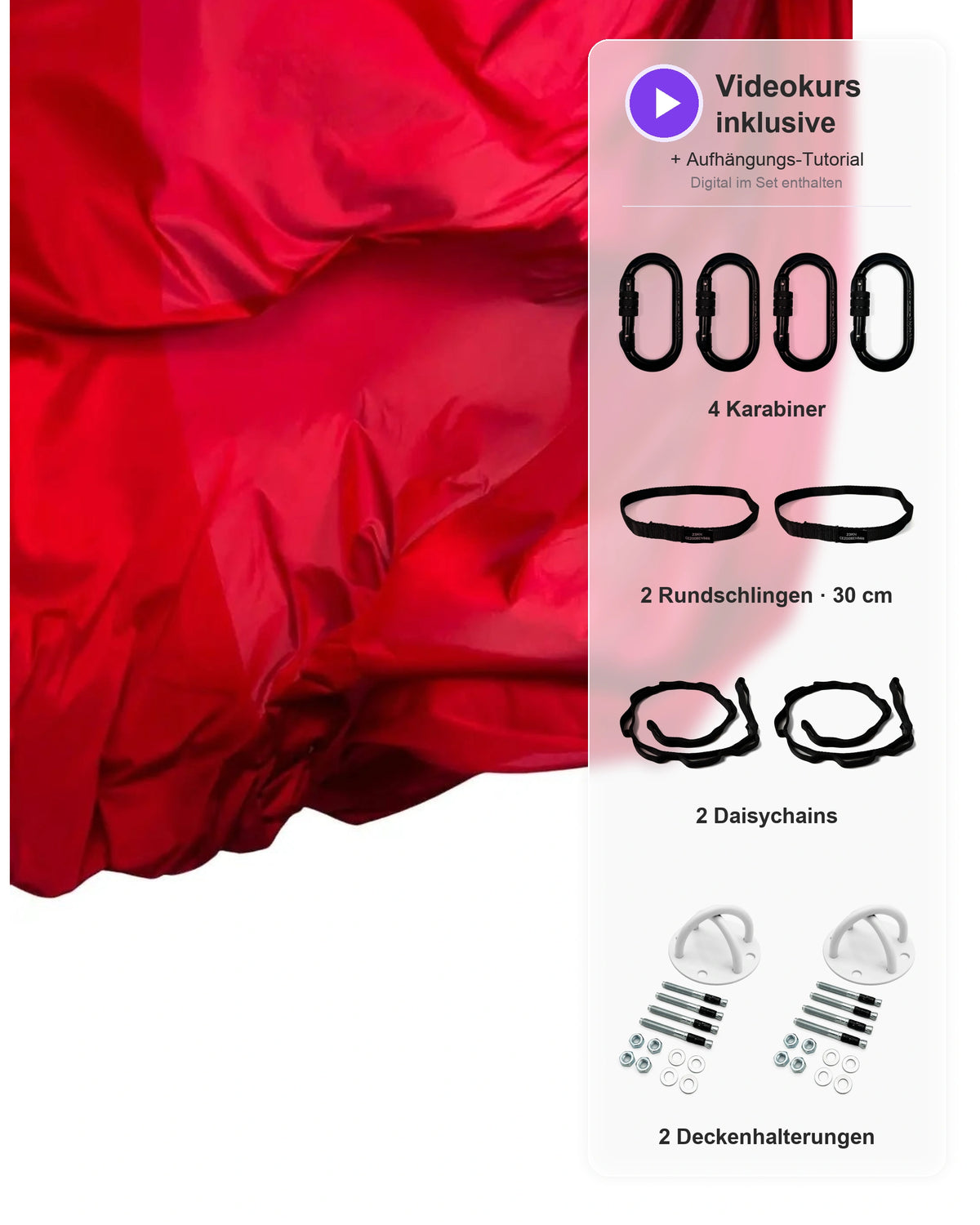 Aerial Yoga Set - rot