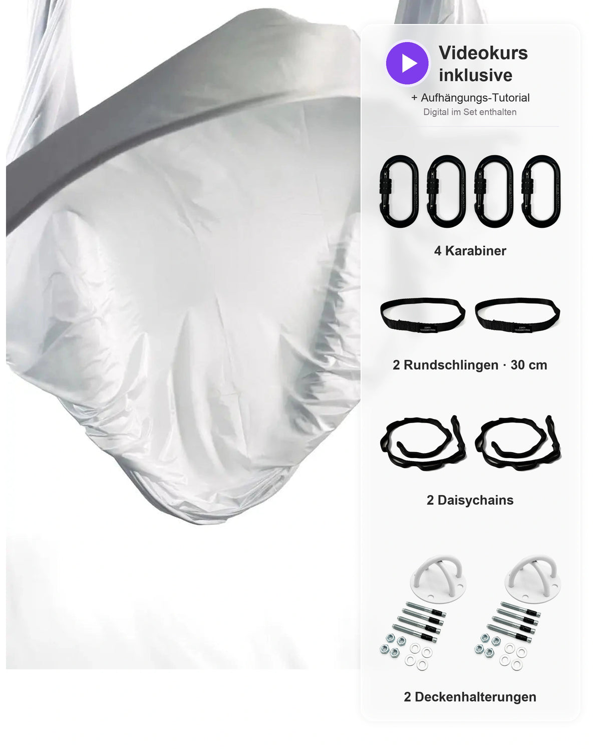 Aerial Yoga Set - weiß
