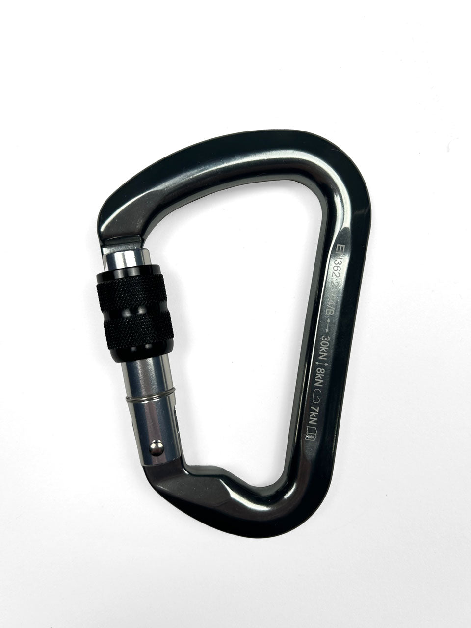 luftseide® D-Karabiner aus Aluminium - grau