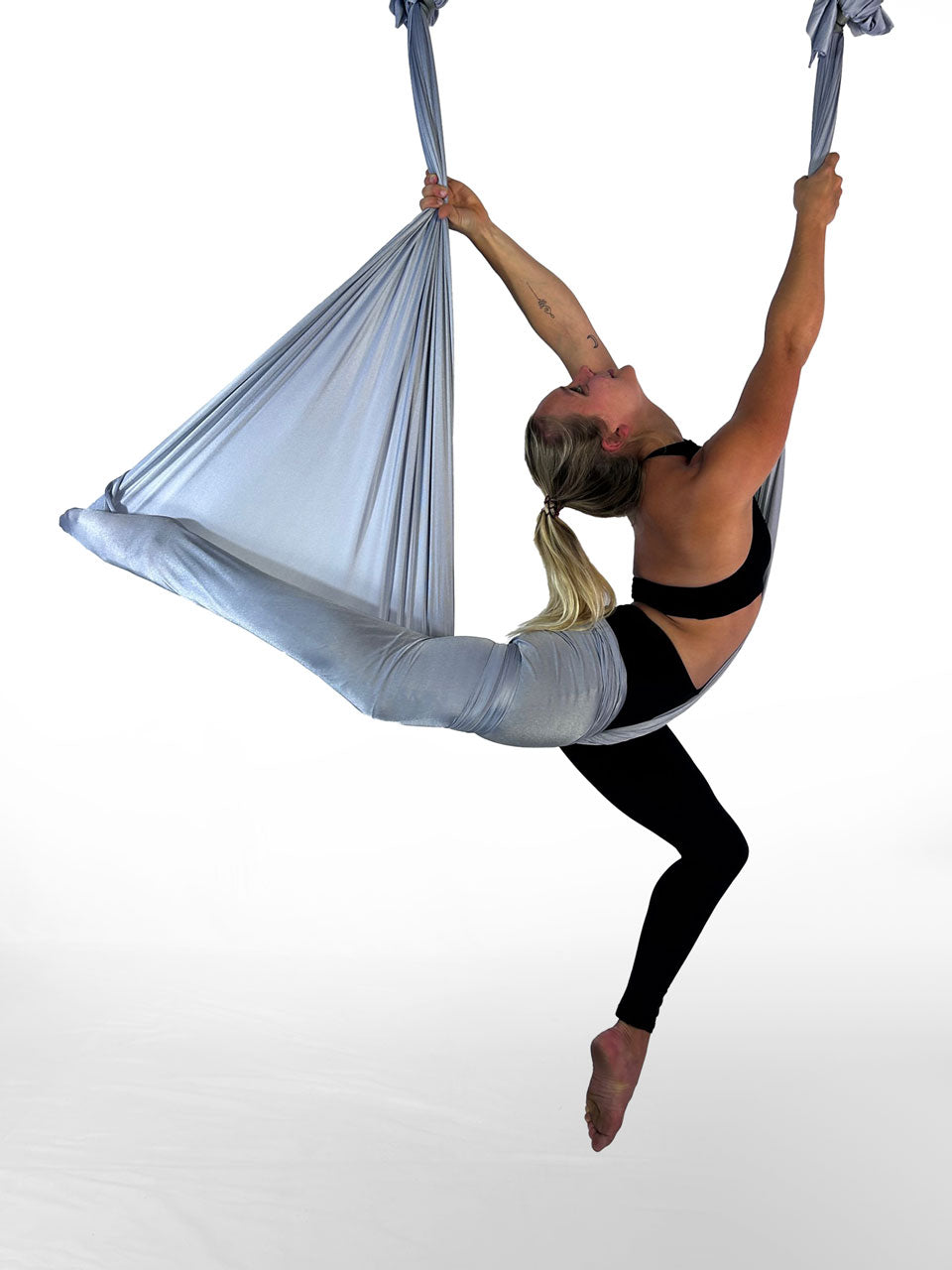 luftseide® Premium Aerial Yoga Tuch - silber